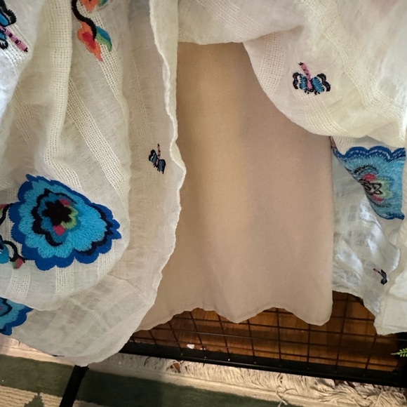 Anthropologie Pink and Blue Asymmetrical Sundress - Picture 8 of 12